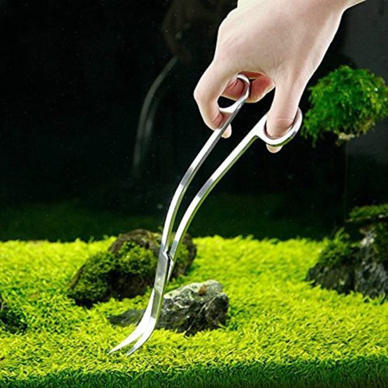UEETEK Aquatic Plant Scissors Stainless Steel Wave Scissors for Fish Tank Plants 24CM - Image 2