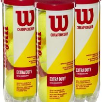 Wilson Championship Extra Duty 9 Tennis Ball (3x3), Yellow