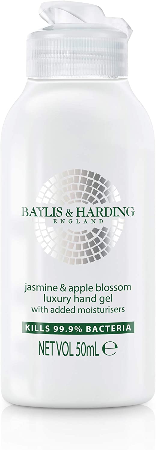 Baylis & Harding Jasmine and Apple Blossom Anti Bacterial Hand Sanitiser Gel, 50 ml, Pack of 12