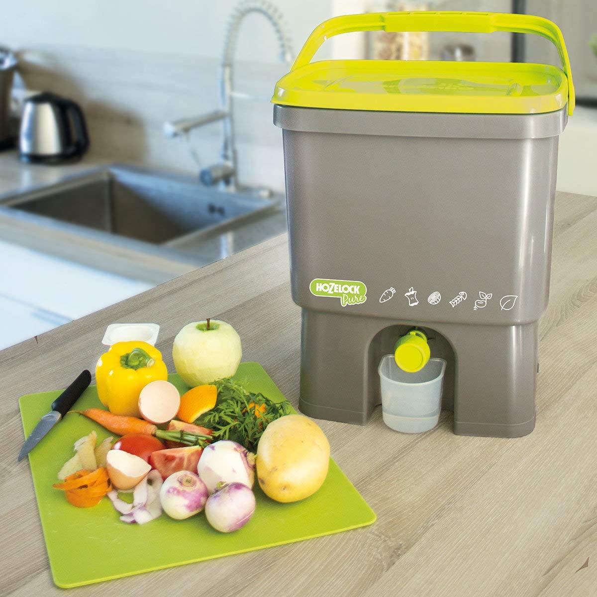 HOZELOCK, Kitchen Composter Bokashi 10L : Kitchen Composter with Fermentation Activator (1 Kg), Airtight and Odorless - Image 3