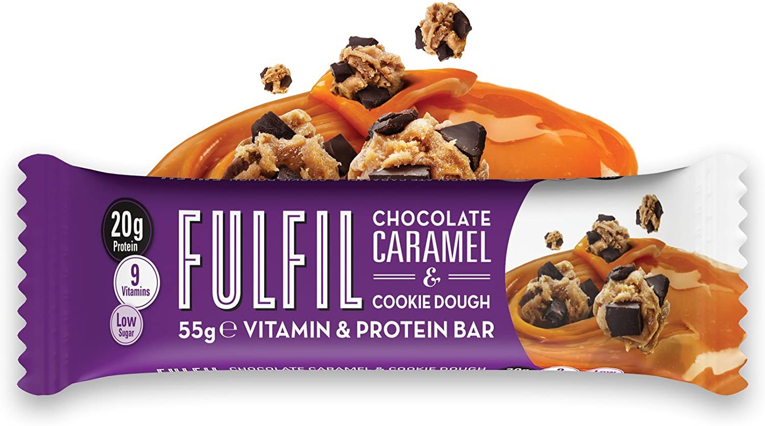 FULFIL Vitamin and Protein Bar (15 x 55g Bars) — Chocolate Caramel