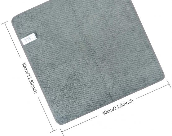 VIVOTE Microfiber Cleaning Cloth Kitchen Rags All-Purpose Washcloths Lint Free 9 Pack 12 inch X 12 inch Gray … - Image 3