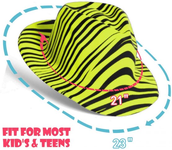 NOVELTY PLACE [Party Stars Neon Color Animal Print Plastic Party Hats for Kids Teens and Adult (Pack of 24) - Image 4