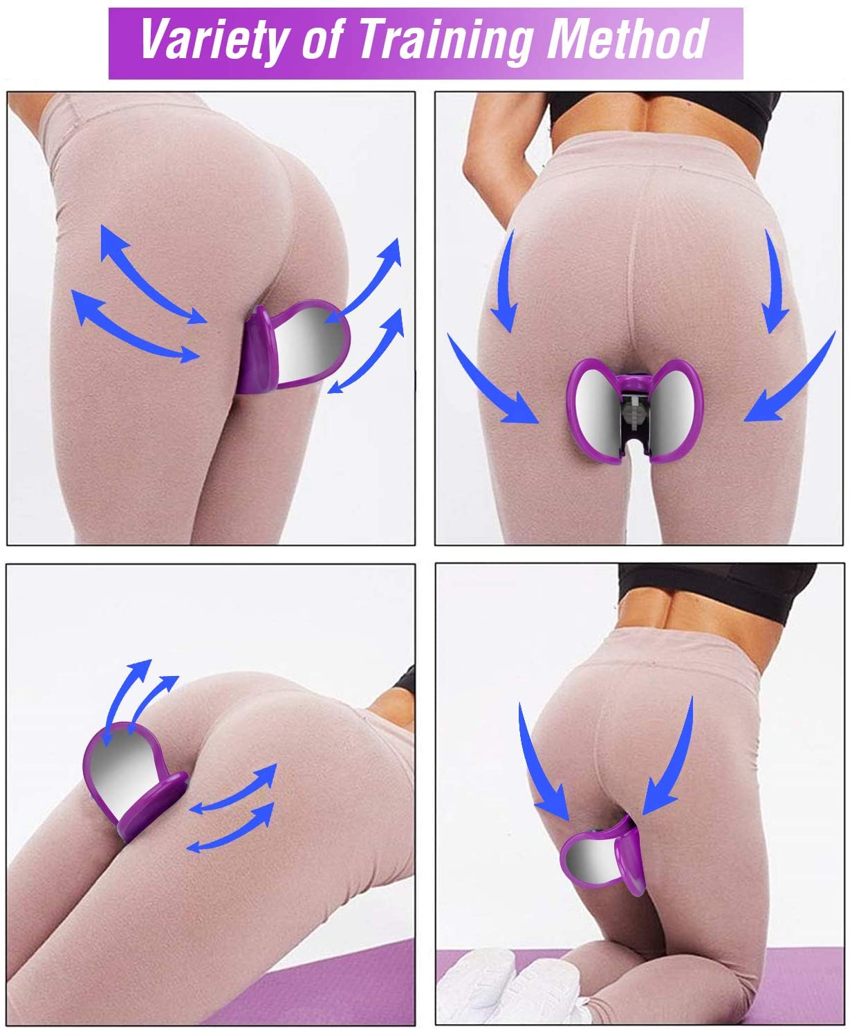 Podazz Super Kegel Exerciser Pelvis Floor Muscle Medial Exerciser,Hip Muscle&Inner Thigh Trainer,Correction Beautiful Buttocks for Women (Purple) - Image 4