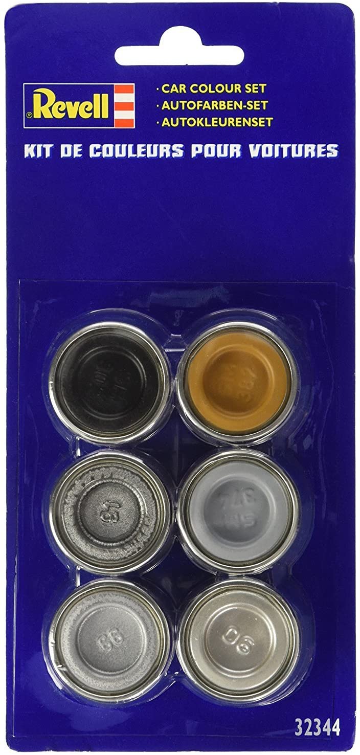 Revell 32344 32344-Autombile Colour Set 2, 6X Enamel Paints, Beige, 34 x 24 x 3 cm, Various, 14 ml (Pack of 6)