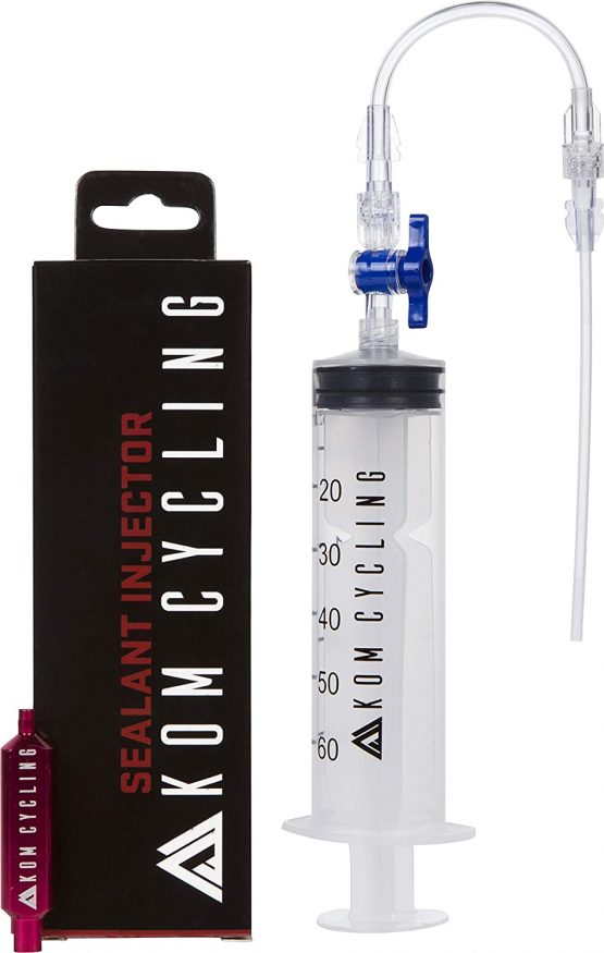 KOM Cycling Tubeless Sealant Injector Syringe and Presta Valve Core Removal Tool by Designed for Stans No Tubes sealant and Other sealants …