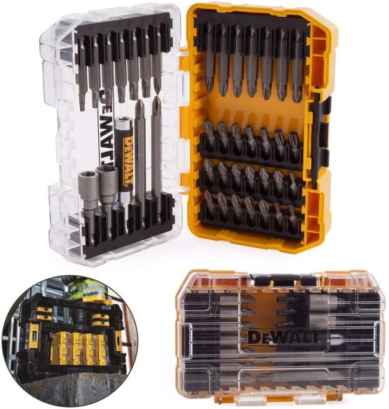 Dewalt DT70702 40 Piece Impact Screwdriver Bit Set + Tough Case Fits TStak Caddy, Black