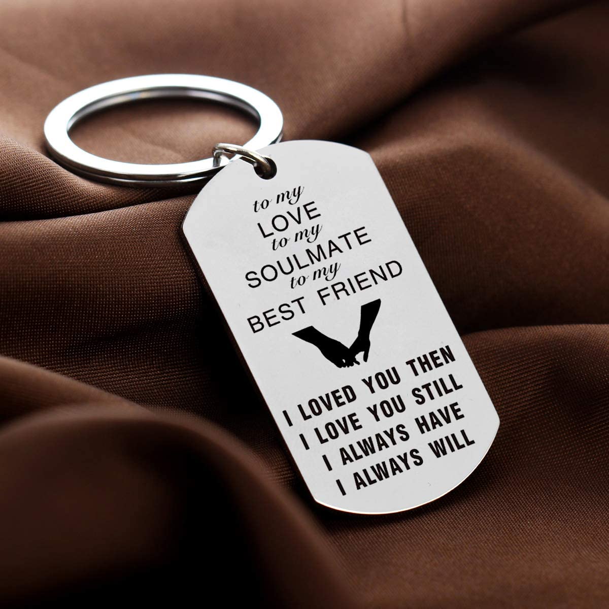MADHAHEFU To My Love Couple Keyring Anniversary Valentine's Day Gifts for Him Her Boyfriend Girlfriend Wife Husband Christmas Birthday Gifts Couple Gifts - Image 3