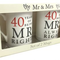 40 Years Mr Right and Mrs Always Right