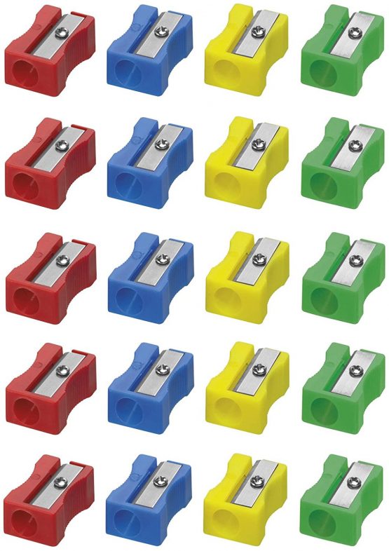 Westcott 14207 I Single Hole Sharpener, Plastic 4 Assorted Colours (Pack of 20) - Image 2