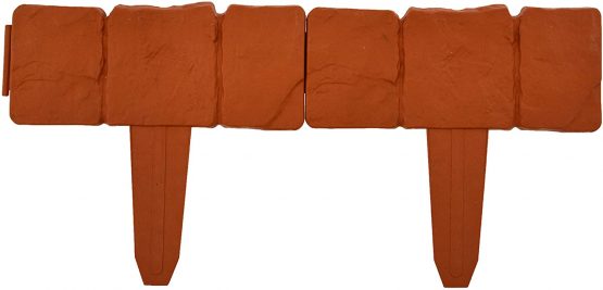 Green Jem Terracotta Garden Fence, Pack of 4