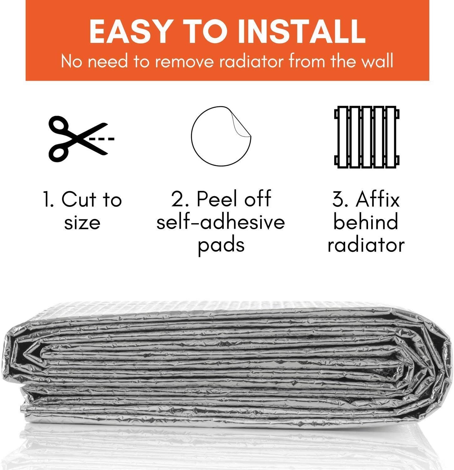 SuperFOIL Radpack Radiator Insulation Reflective Foil, 0.6m x 5m, Enhances Radiator Efficiency, Easy to Install - Image 3
