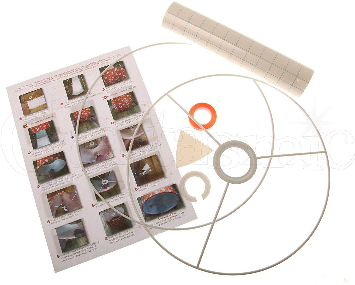 20cm Lampshade Making Kit use with Pendant Ceiling Lights and Table and Floor Lamp - Image 2