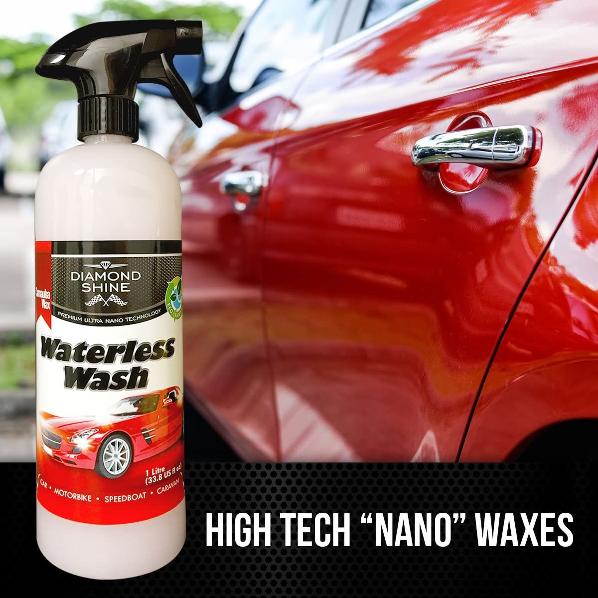 Diamond Shine Waterless Car Wash & Wax Spray, 1L Bottle, Quick Car Cleaner & Polish for All Vehicles - Image 4
