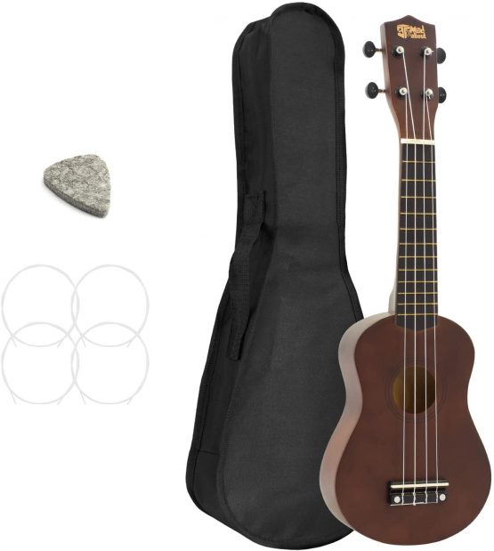Left Handed Soprano Ukulele for Beginners with FREE Bag