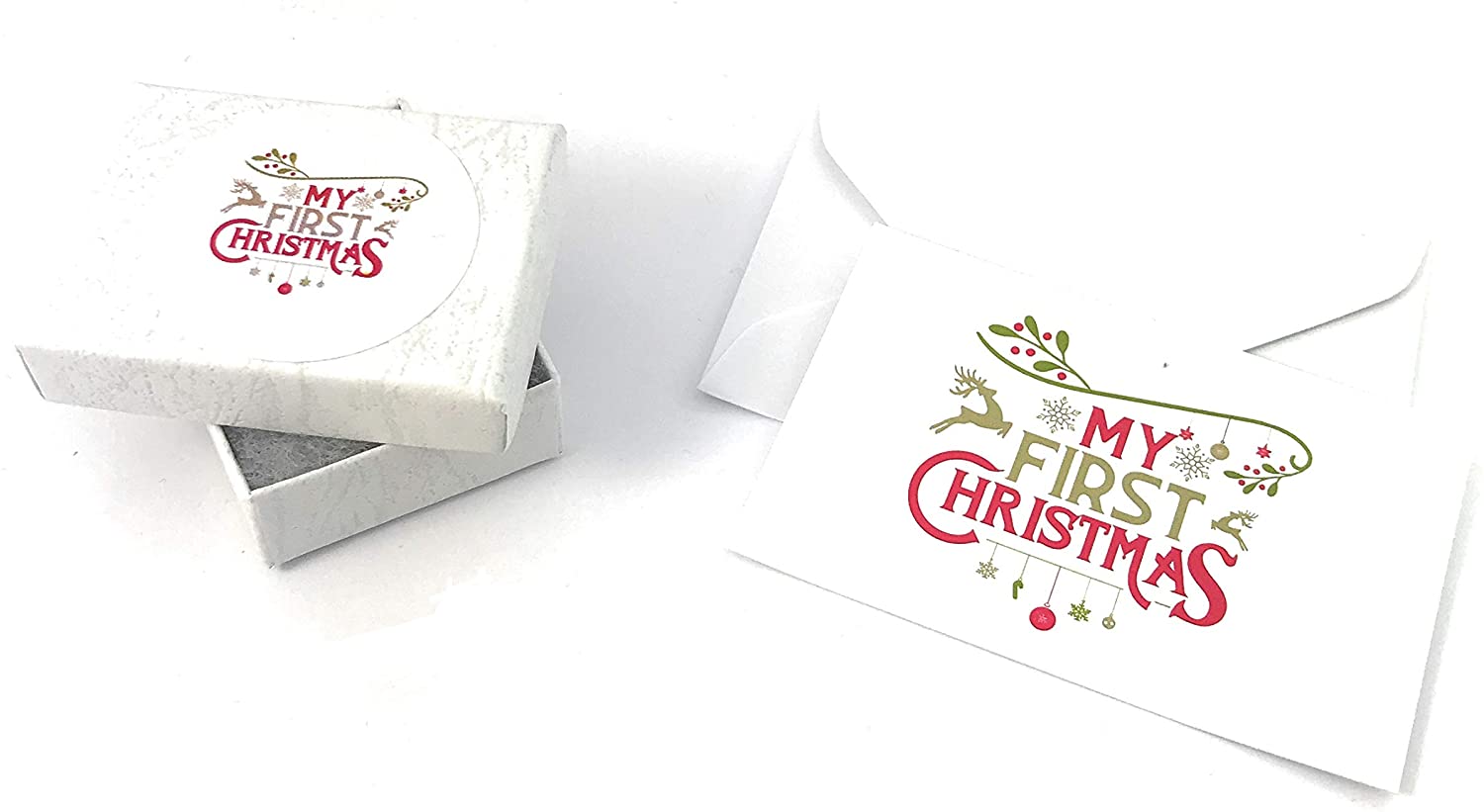 My First Christmas 2025 Nappy Pin Keepsake Charms with Gift Box and Gift Card, multicoloured, Small - Image 3
