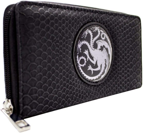 House Targaryen Game of Thrones Fire and Blood Coin and Card Clutch Purse Black