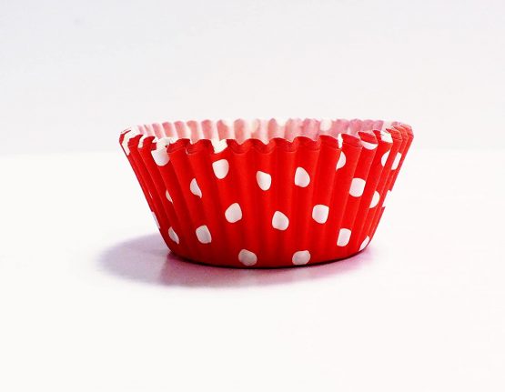 PME BC722 Red Polka Dots Paper Baking Cases for Cupcakes, Standard Size, Pack of 60 - Image 2