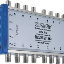 Schwaiger SEW516 531 Multiswitch (up to 16 users, no mains connection needed; suitable for DVB-T2) silver