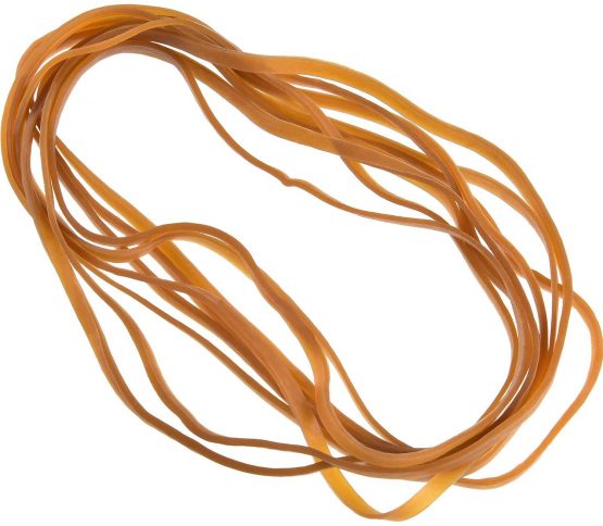 50 Pieces Large Rubber Bands Trash Can Band Set Elastic Bands for Office Supply, Trash Can, File Folders, Cat Litter Box (Dark Yellow)