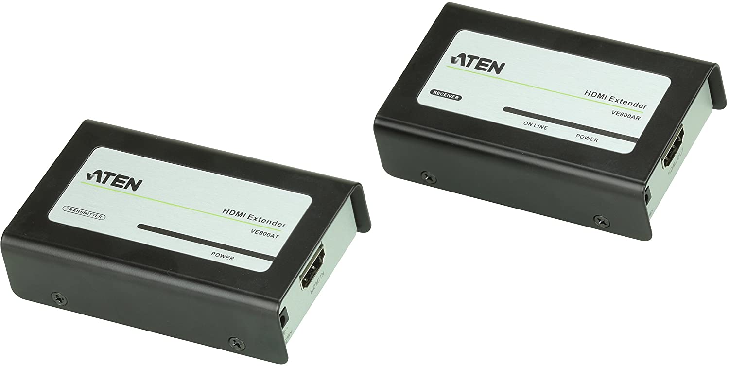 ATEN HDMI Cat 5 Extender VE800A 1080p@40m; extend 1080i (HDTV) by 60 m 1920 x 1200, up to 1080p, HDCP Compatible