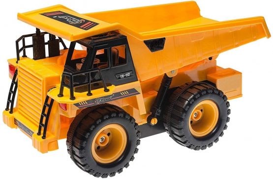 Top Race 5 Channel Fully Functional RC Dump Truck Toy, Remote Control Toys - Heavy Duty Construction Trucks With Lights Sound for Kids Adults ChildrenTR-112AA - Image 3