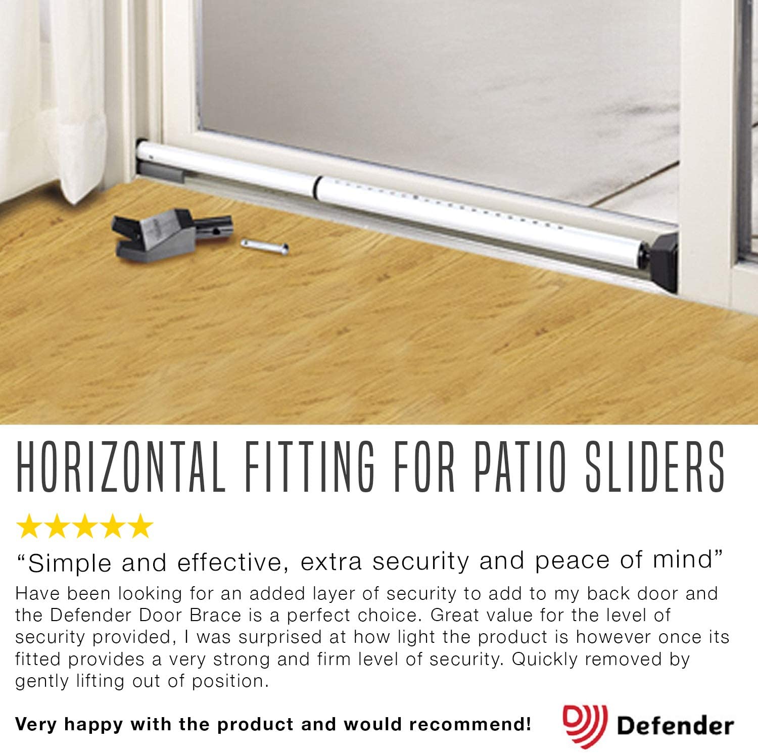 Adjustable Security Bar Door Brace Portable Non Slip Telescopic