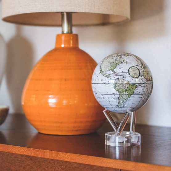 MOVA White Cassini Terrestrial 4.5" Globe | MG-45-WCT - Image 4