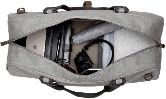 TRP0389 Troop London Classic Canvas Travel Duffel Bag, Large Holdall - Image 4