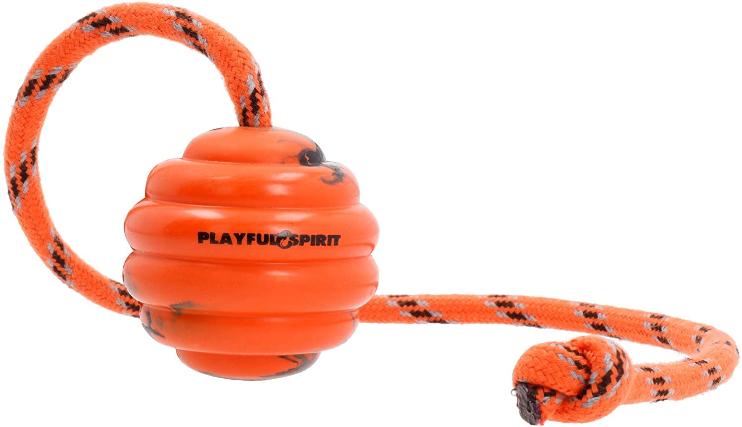 PlayfulSpirit Durable Natural Rubber Ball on a Rope, Perfect Dog Training, Exercise and Reward Tool