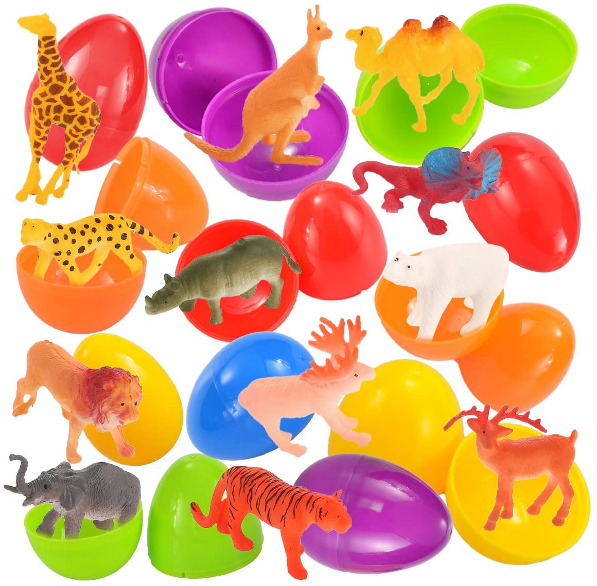 Joyin Toy 48 Pieces Easter Eggs Prefilled with Assorted Natural World