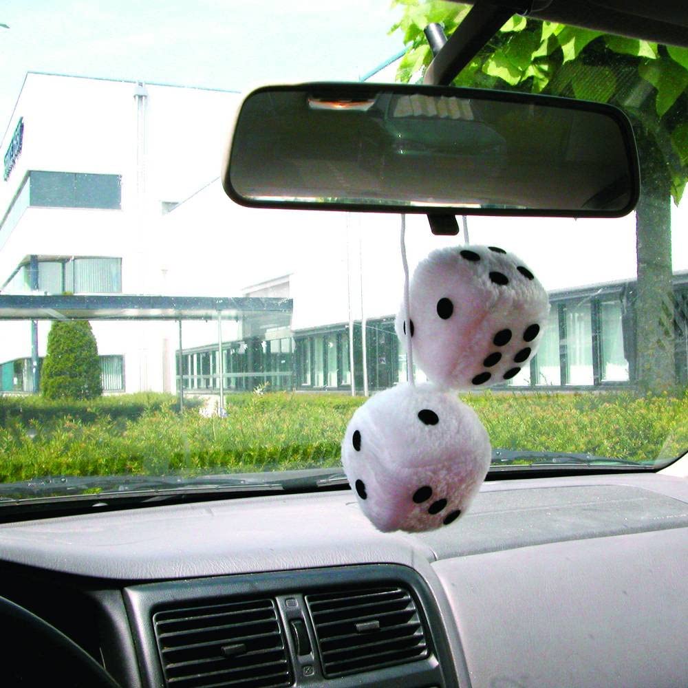Carpoint 0510078 Fuzzy Dice - White - Image 2