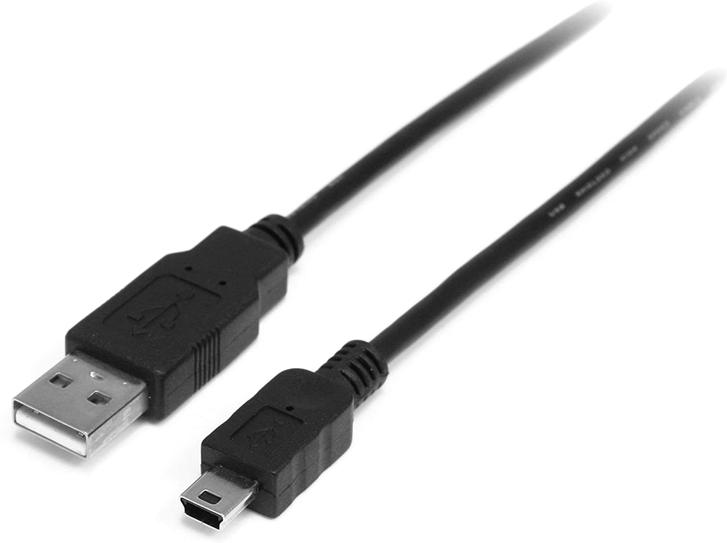 Startech 1M MINI USB2 CABLE - A TO MINI - USB UK, Black, 1 Meters