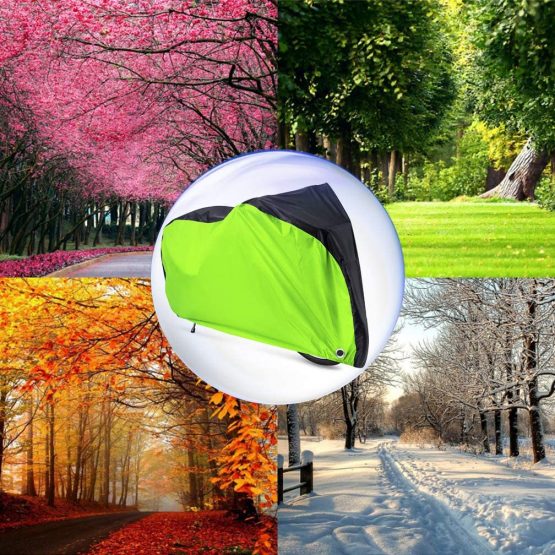YTBUBOR Waterproof XL Bicycle Cover, Outside Bikes Storage Covers Rain Sun UV Dust Wind Proof Mountain Bicycle Covers Road Electric Bike Cover Hybrid Bike Cover, Black & Silvery - Image 3
