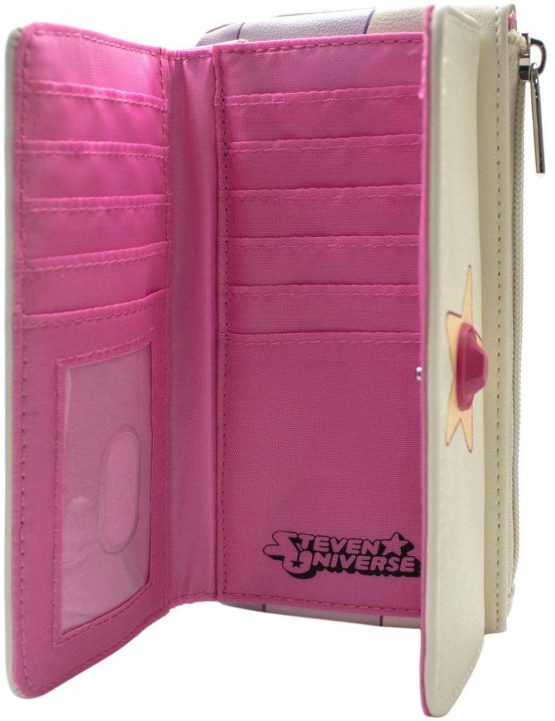 Steven Universe Rose Quartz Shield Clutch Coin and Card Purse Pink - Image 3
