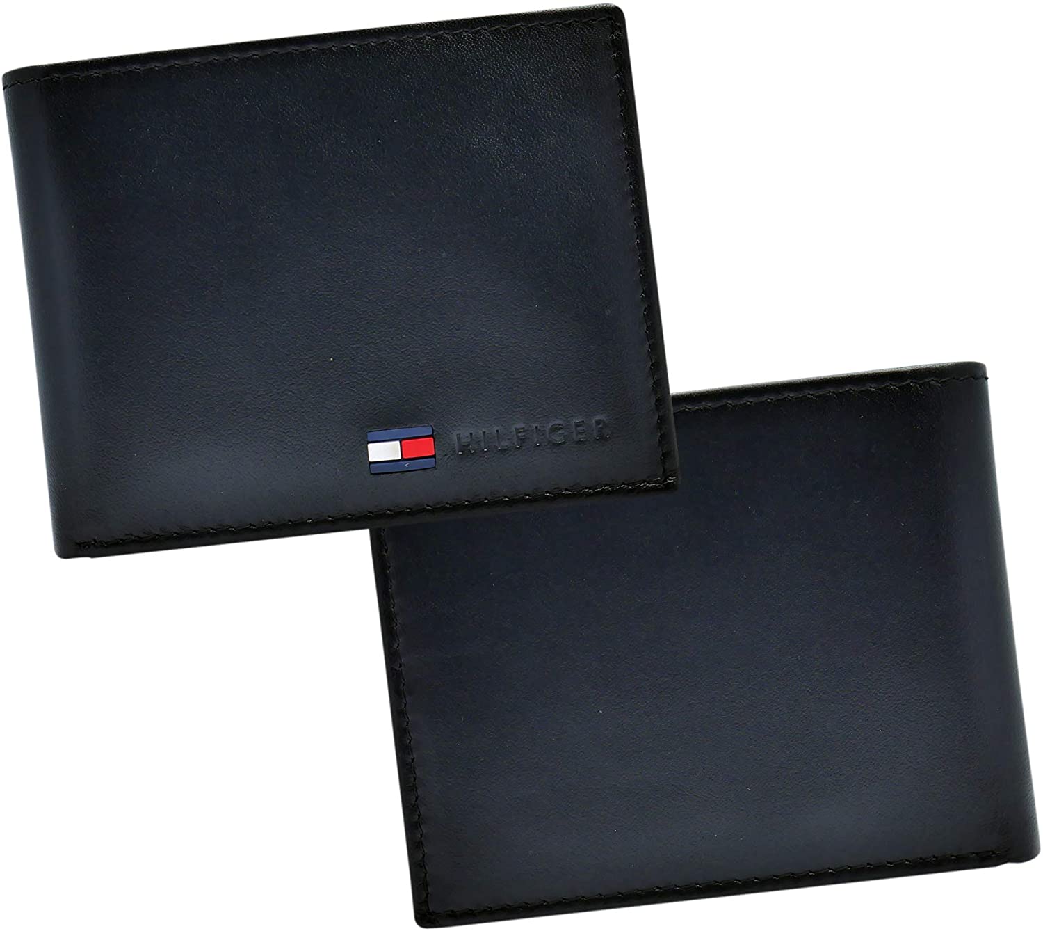 Tommy Hilfiger mensLeather Passcase Wallet Wallet - Black - One size - Image 4