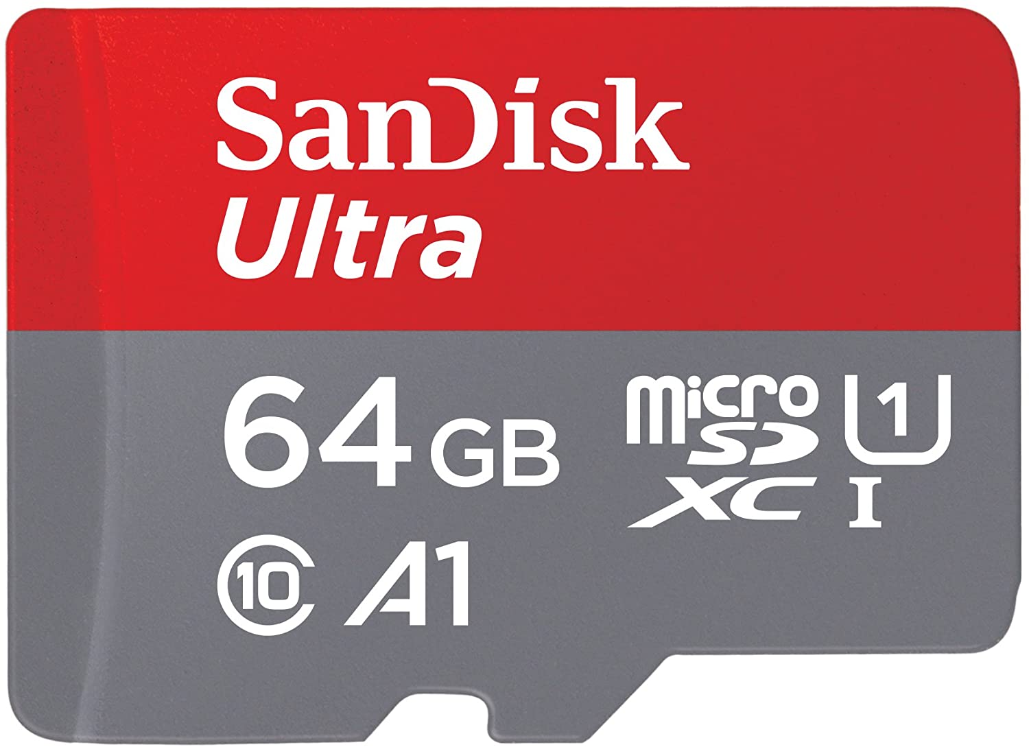 SanDisk Ultra 64GB microSDXC Memory Card + SD Adapter with A1 App Performance up to 100MB/s, Class 10, U1 - Amazon exclusive packaging
