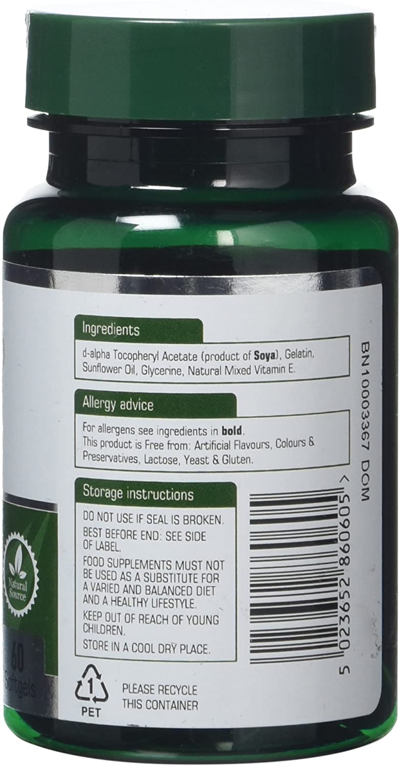 Natures Aid Vitamin E 400iu, Supports Skin, Heart & Immune Health, Natural Source, High Strength Antioxidant, Non-GMO - Image 2