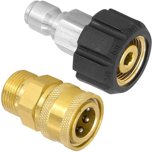 Dreamtop Pressure Washer Adapter Set, Quick Connector Adaptors, M22