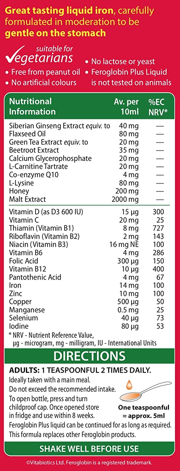 Feroglobin Plus Liquid 200 ML, Other, 200 ml (Pack of 1) - Image 3