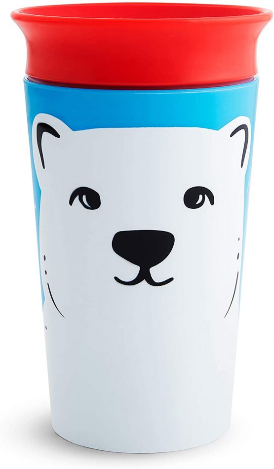 Munchkin Miracle 360 WildLove Sippy Cup, 9 oz / 266 ml, Polar Bear