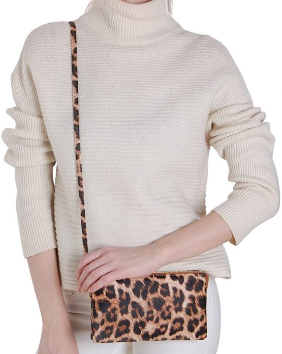 Humble Chic NY Vegan Leather Small Crossbody Bag or Wristlet Clutch Purse, Includes Adjustable Shoulder and Wrist Straps - Image 2