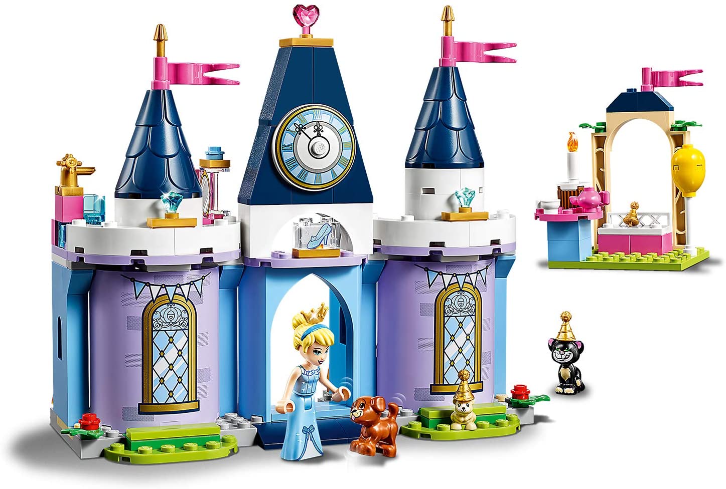 LEGO 43178 Disney Princess Cinderella's Castle Celebration Set including Animal Figures for Preschool 4 + Year Old Kids - Image 2