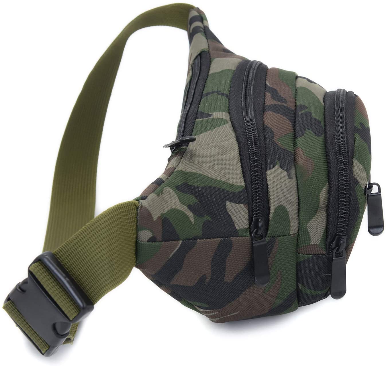 Waterproof Bum Bag Waist Fanny Packs Travel Hiking Outdoor Sport Money Hip Bag Pouch Pack Holiday Running Belt (Green#1) - Image 3