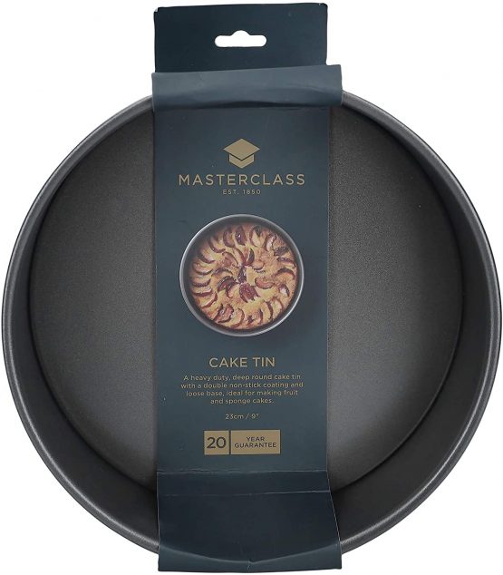 MasterClass KCMCHB36 23 cm Deep Cake Tin with PFOA Free Non Stick and Loose Bottom, 1 mm Carbon Steel, 9 Inch Round Pan , Grey - Image 4