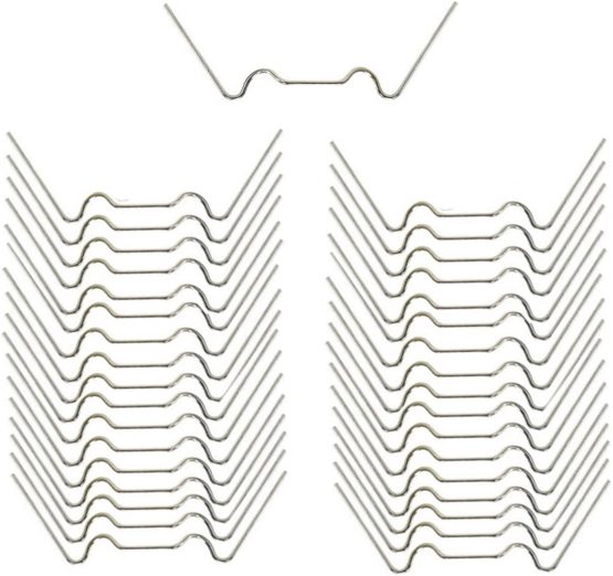 HONGCI 100 Pcs 304 Stainless Steel Greenhouse Glazing W Wire Clips,Greenhouse Glass Pane Fixing Clips