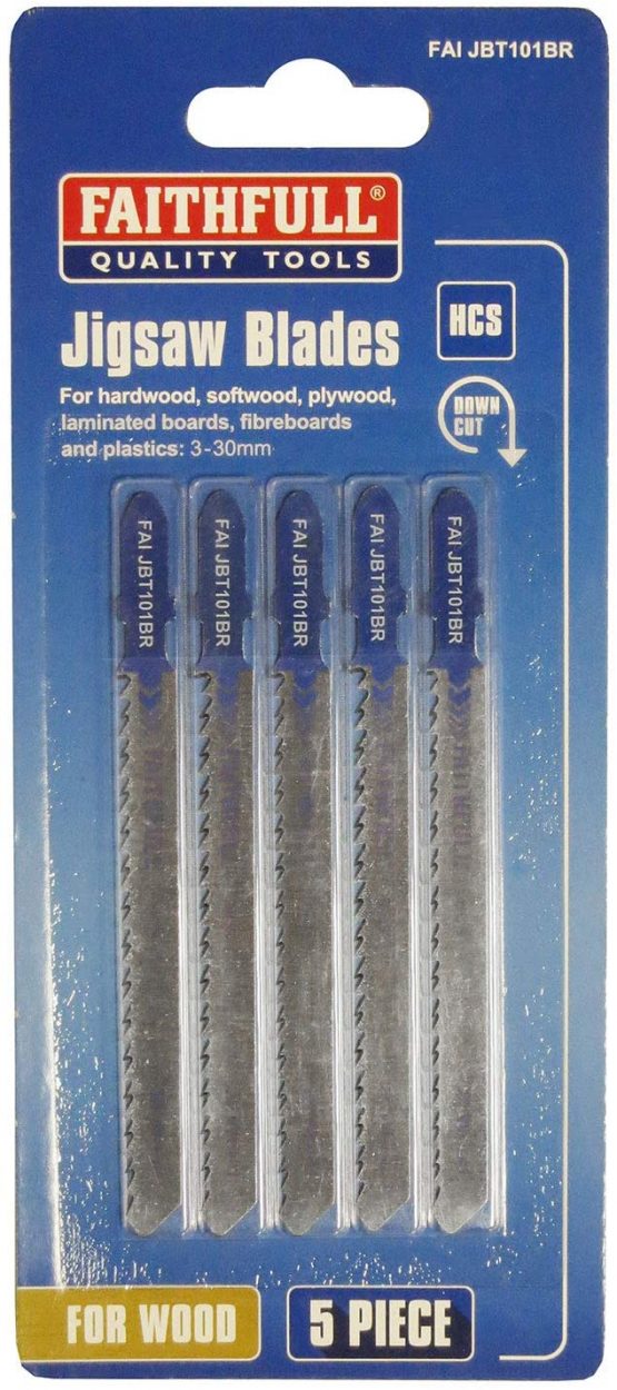 Faithfull JBT101BR Jigsaw Blades - Laminate / Wood (Pack of 5) - Image 2
