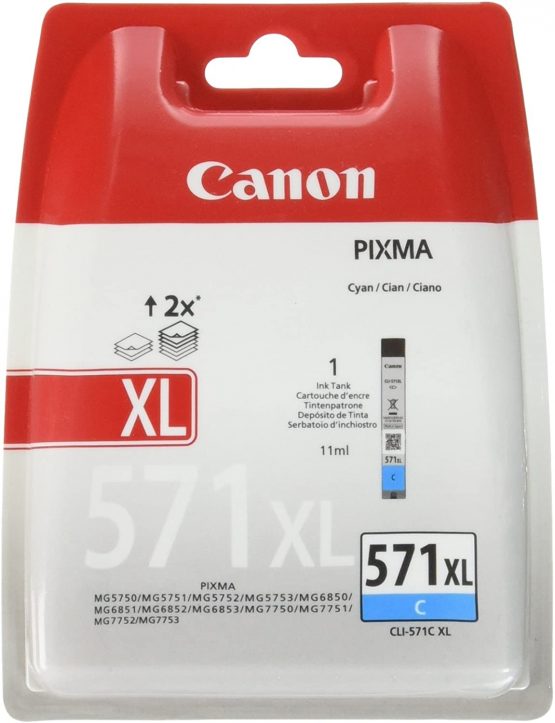 Canon CLI-571XLC High Yield Ink Cartridge - Cyan