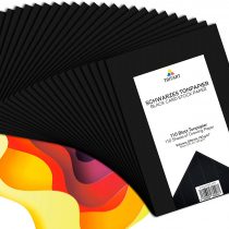Tritart Coloured Paper Black A4 130 g/m² I 110 Sheets of Solid Craft Paper High Quality I Drawing Paper for Crafts and Painting I Cardboard I DIY Drawing Paper Black