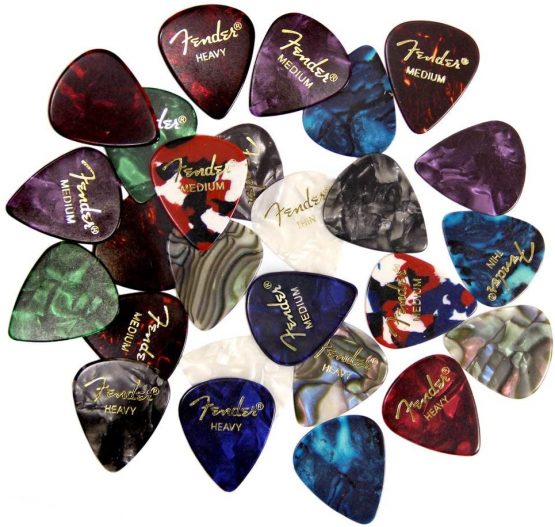 Fender Premium Picks Sampler - 24 Pack Includes Thin, Medium & Heavy Gauges (Austin Bazaar Exclusive)